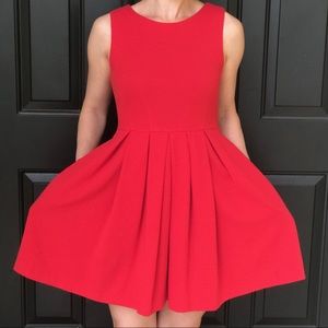 Esley red jersey knit mini dress